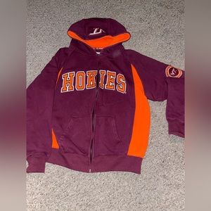 Virgina Tech Hokies Zip Up Jacket Medium